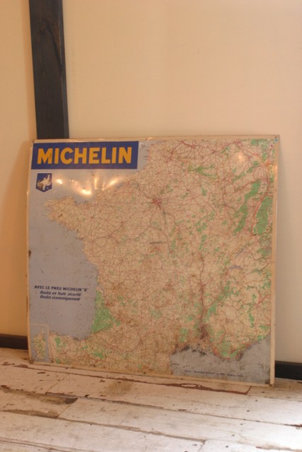 Vintage,Michelin,1962年ミシュラン　ビンテージマップサイン　　　　　　　　　　　　　　　　　　　　　　　　　　　　　　　　　　　　　　