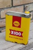 画像1: SHELL　シェル　X-100　ビンテージオイル缶　　　　　　　　　　　　　　　　　　　　　　　　　　　　　　　　　　　　　　　