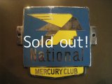 画像: NATIONAL　MERCURY CLUB　ビンテージカーバッジ　　　　　　　　　　　　　　　　　　　　　　　