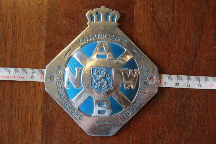 画像: De Koninklijke Nederlandse Toeristenbond ANWB（王立オランダツーリスト連盟ANWB）ビンテージカーバッジ　　1960年代　　　　　　