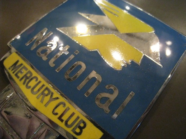 画像: NATIONAL　MERCURY CLUB　ビンテージカーバッジ　　　　　　　　　　　　　　　　　　　　　　　