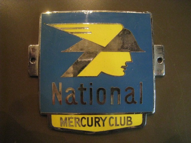 画像: NATIONAL　MERCURY CLUB　ビンテージカーバッジ　　　　　　　　　　　　　　　　　　　　　　　